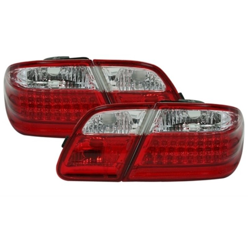 Πίσω φανάρια led Mercedes W210 E-Class (1995-2002) λευκό φλας - σετ 2τμχ.