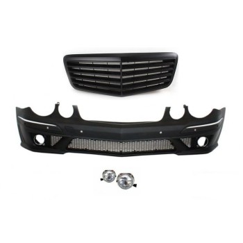 Προφυλακτήρας εμπρός Mercedes W211 E-Class (2002-2009) - AMG με μαύρη μάσκα και προβολάκια Προφυλακτήρας εμπρός Mercedes W211 E-Class (2002-2009) - AMG με μαύρη μάσκα και προβολάκια