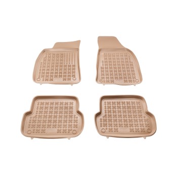 Λαστιχένια πατάκια AUDI A4 B6 / B7 (2001-2008) τύπου σκαφάκι - μπεζ - 4τμχ., Rezaw Plast