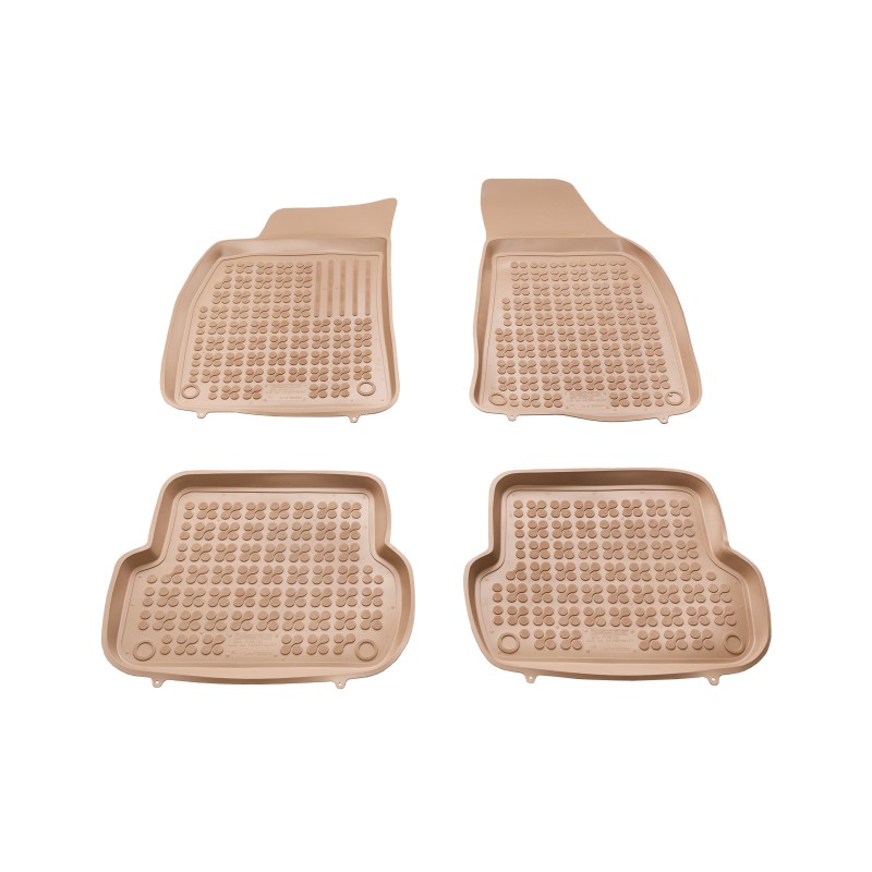 Λαστιχένια πατάκια AUDI A4 B6 / B7 (2001-2008) τύπου σκαφάκι - μπεζ - 4τμχ., Rezaw Plast