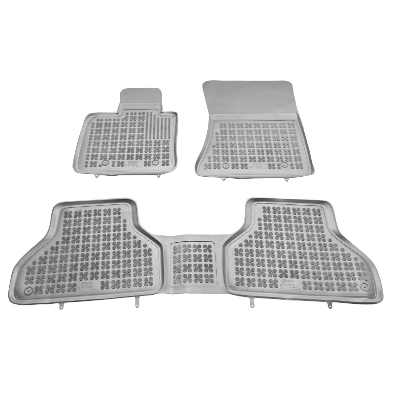 Λαστιχένια πατάκια BMW X5 E70 (2007-2013) / X6 E71 (2008-2014) - τύπου σκαφάκι - γκρι - 3τμχ., Rezaw Plast