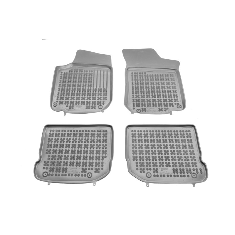 Λαστιχένια πατάκια VW Golf 4 / VW Bora / VW Jetta / VW Beetle / Skoda Octavia (1997-2010) / Seat Leon και Toledo (1999-2005) - τύπου σκαφάκι - γκρι - 4τμχ., Rezaw Plast