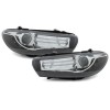 Φανάρια εμπρός Vw Scirocco (2008-2014) led - μαύρα , χωρίς λάμπες (Η7) - σετ 2τμχ.