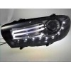 Φανάρια εμπρός Vw Scirocco (2008-2014) led - μαύρα , χωρίς λάμπες (Η7) - σετ 2τμχ.