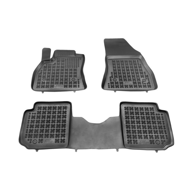 Λαστιχένια πατάκια FIAT 500L / 500L Trekking / 500L Living (2013-2022) 7 θέσιο - τύπου σκαφάκι - 3τμχ., Rezaw Plast