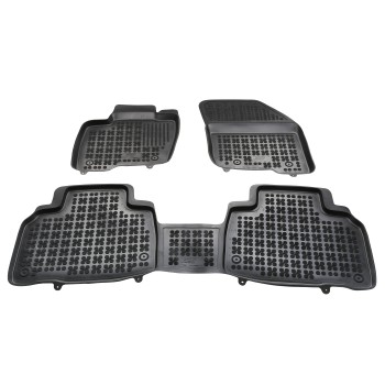 Λαστιχένια πατάκια FORD Edge II (2015–2023) - τύπου σκαφάκι - 3τμχ., Rezaw Plast