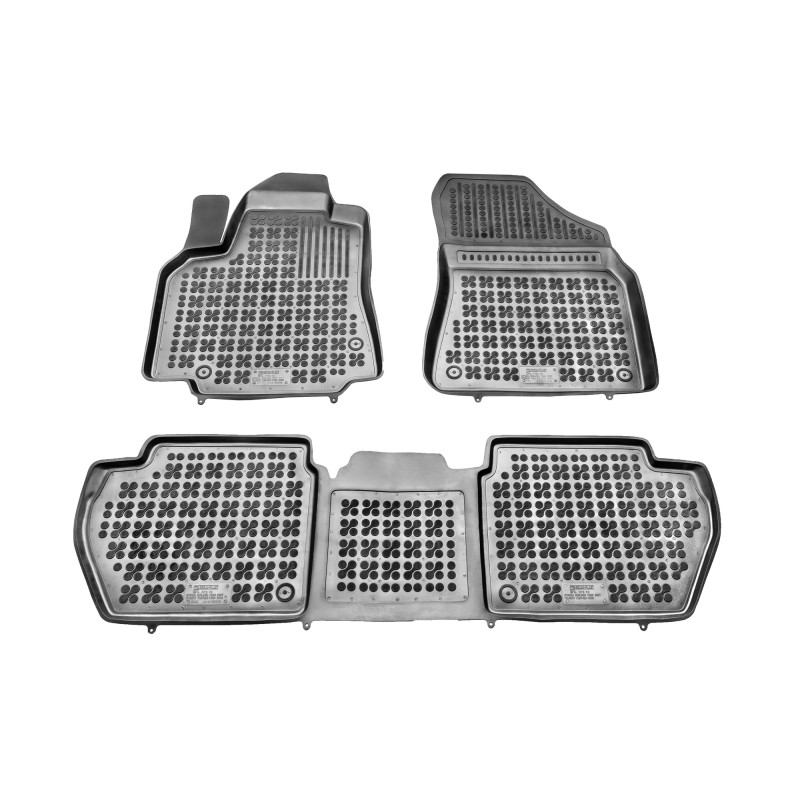 Λαστιχένια πατάκια PEUGEOT Partner II / CITROEN Berlingo II (2008-2018) - τύπου σκαφάκι - 3τμχ., Rezaw Plast