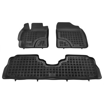 Λαστιχένια πατάκια TOYOTA Prius + (2011-2017) - τύπου σκαφάκι - 3τμχ., Rezaw Plast