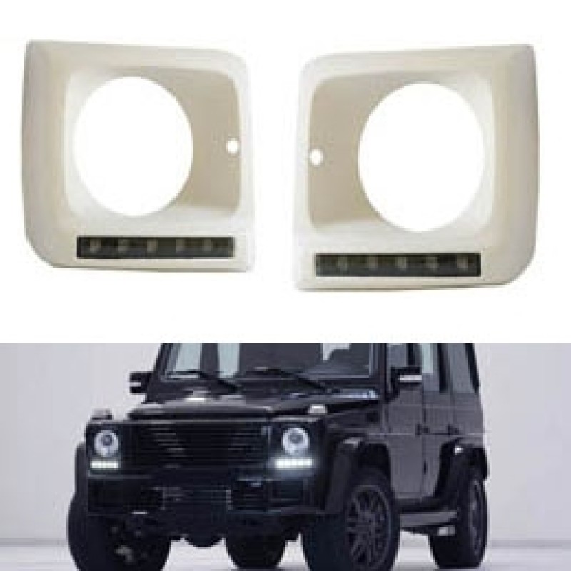 Led φώτα ημέρας Mercedes W461 / W463 G-CLASS (1989-2010) - γκρι με φιμέ φώτα ημέρας