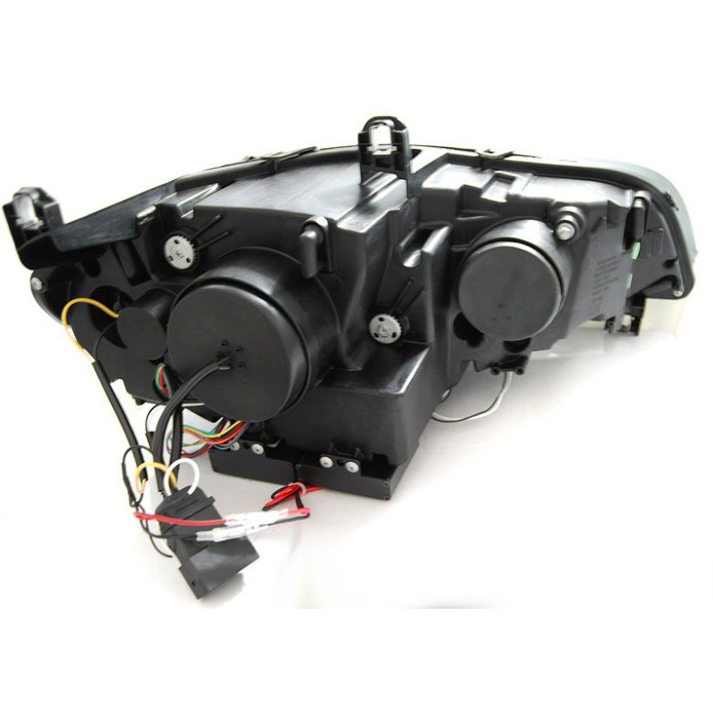 Φανάρια εμπρός BMW X5 (2007-2010) angel eyes - 3D Design , με λάμπες (Η1) - σετ 2τμχ.