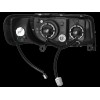 Φανάρια εμπρός Audi 100 C4 (1990-1994) led - μαύρα , με λάμπες (Η1) - σετ 2τμχ.