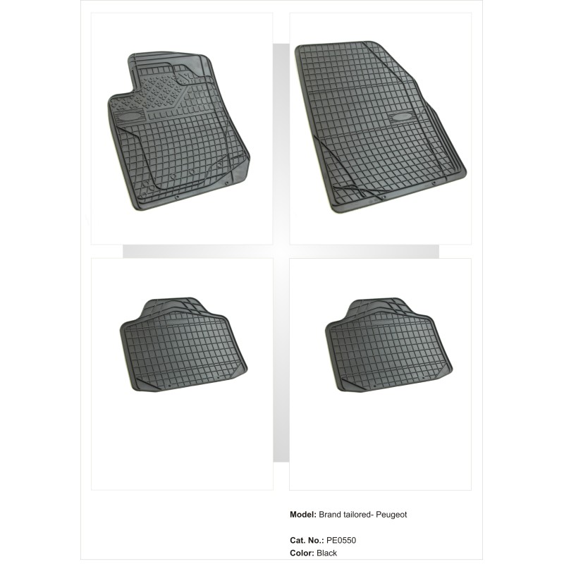 Λαστιχένια πατάκια universal για Citroen C1,C2, C3, C4 ,C5, Xsara Picasso - 4τμχ.