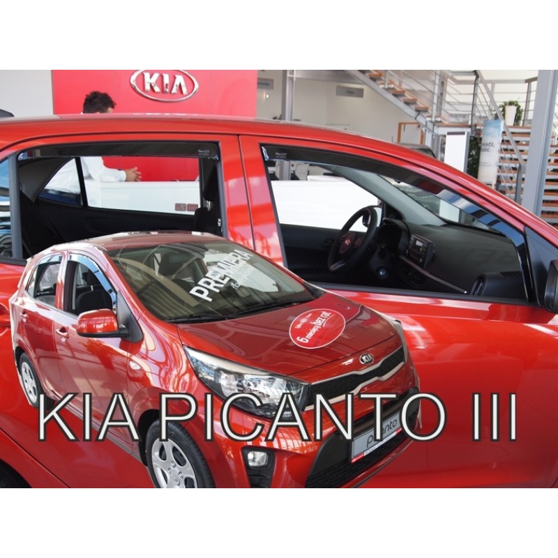 Ανεμοθραύστες Kia Picanto (2017+) 4 τμχ. εμπρός και πίσω, Heko