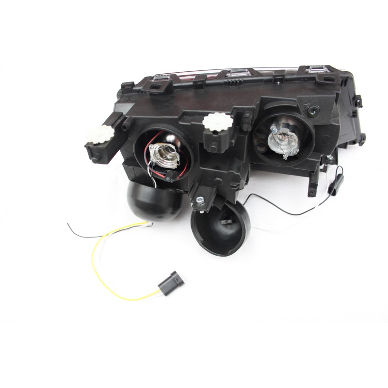 Φανάρια εμπρός BMW E46 sedan (2001-2005) - μαύρα , με λάμπες (Η7) - σετ 2τμχ.