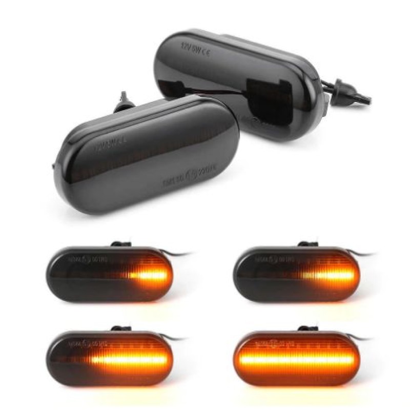 Led φλας φτερού Vw / Ford / Seat - φιμέ με τρεχούμενο φλας - σετ 2τμχ.