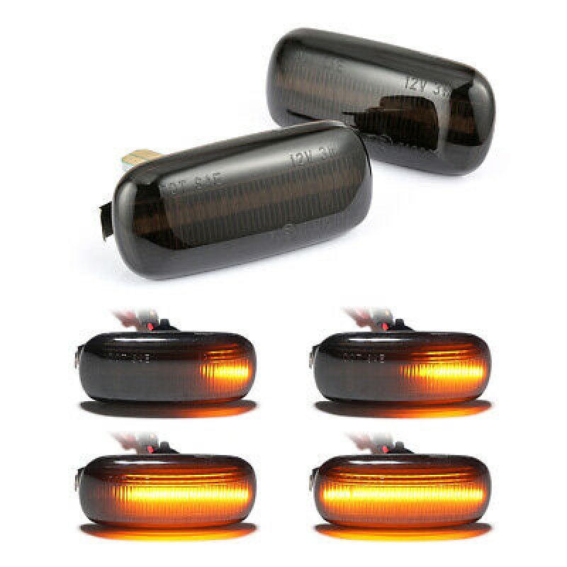 Led φλας Audi A4 B6 B7 (2001-2008) / A6 C6 (2004-2011) / A3 8P (2003-2013) - φιμέ με τρεχούμενο φλας - σετ 2τμχ.
