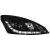 Φανάρια εμπρός Ford Focus (1998-2001) led - μαύρα , με λάμπες (Η1) - σετ 2τμχ.