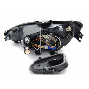 Φανάρια εμπρός Peugeot 206 angel eyes - χρωμίου με led , με λάμπες (Η1) - σετ 2τμχ.