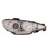 Φανάρια εμπρός Peugeot 206 angel eyes - χρωμίου με led , με λάμπες (Η1) - σετ 2τμχ.