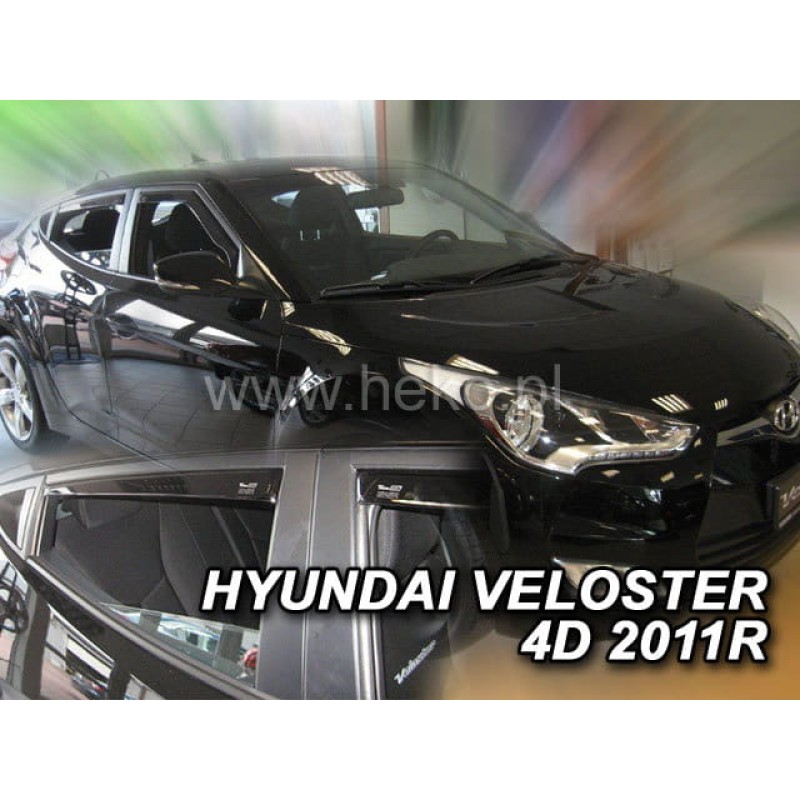 Ανεμοθραύστες Hyundai Veloster (2011-2018) 5D UK - 4 τμχ., Heko