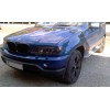 Φανάρια εμπρός BMW X5 (1999-2003) angel eyes - black , με λάμπες (Η1) - σετ 2τμχ.