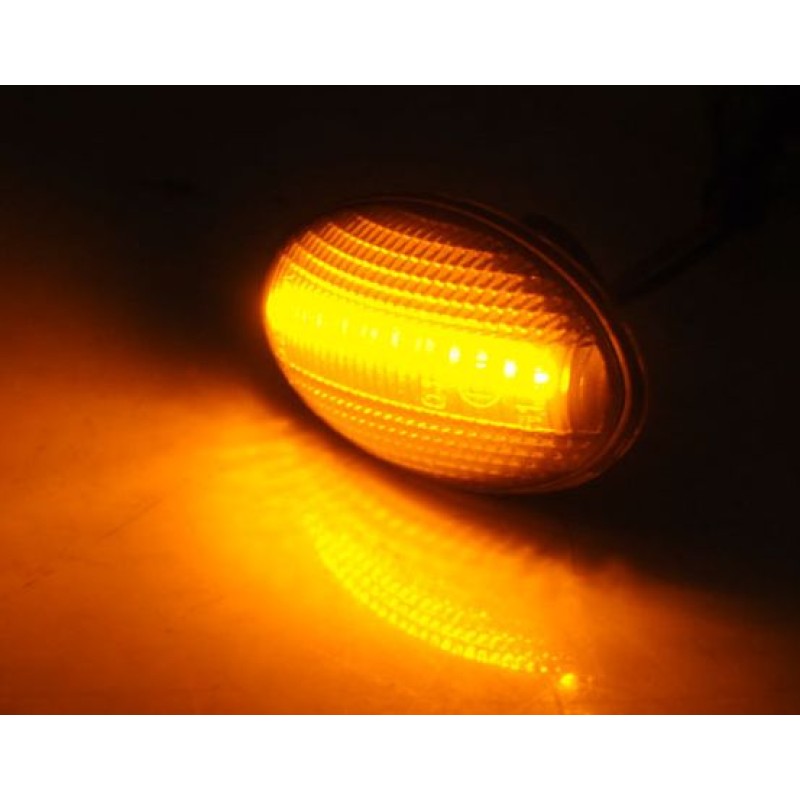Led φλας Mini Cooper (2001-2006) - smoke - σετ 2τμχ.