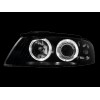 Φανάρια εμπρός Audi A3 (2003-2008) angel eyes - μαύρα , χωρίς λάμπες (Η7) - σετ 2τμχ.