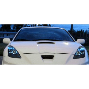 Φανάρια εμπρός Toyota Celica T230 (1999-2005) angel eyes - μαύρα , με λάμπες (Η1) - σετ 2τμχ. Φανάρια εμπρός Toyota Celica T230 (1999-2005) angel eyes - μαύρα , με λάμπες (Η1) - σετ 2τμχ.