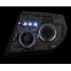 Φανάρια εμπρός Nissan Navara / Pathfinder (2005-2009) led angel eyes - chrome , με λάμπες (Η1) - σετ 2τμχ.
