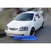 Φανάρια εμπρός Chevrolet Aveo (2003-2006) led angel eyes - chrome , με λάμπες (Η1) - σετ 2τμχ.