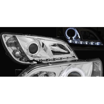 Φανάρια εμπρός Lexus IS (1998-2005) led - chrome , με λάμπες (Η1) - σετ 2τμχ.