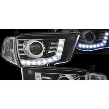 Φανάρια εμπρός Mitsubish L200 (2006-2010) led - μαύρα , με λάμπες (Η1) - σετ 2τμχ. Φανάρια εμπρός Mitsubish L200 (2006-2010) led - μαύρα , με λάμπες (Η1) - σετ 2τμχ.