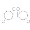 Δαχτυλίδια καντράν Audi A3 (1996-2003) / Audi A4 B5 (1995-2001) / A6 (1997-2004) - χρωμίου