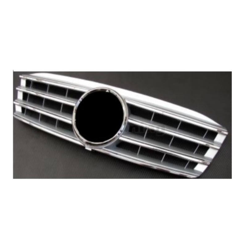 Μάσκα Mercedes W203 (2000-2007) - 4 γρίλιες χρωμίου