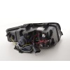 Φανάρια εμπρός Audi A4 (2001-2004) με CCFL angel eyes - μαύρα , με λάμπες (Η1) - σετ 2τμχ.