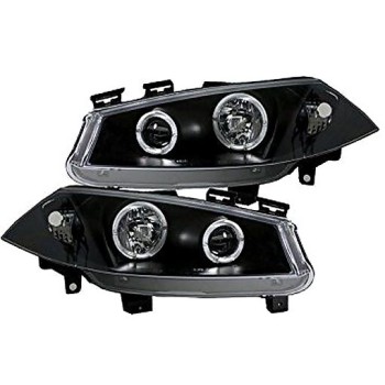 Φανάρια εμπρός Renault Megane (2002-2005) angel eyes, μαύρα , με λάμπες (Η1) - σετ 2τμχ. Φανάρια εμπρός Renault Megane (2002-2005) angel eyes, μαύρα , με λάμπες (Η1) - σετ 2τμχ.