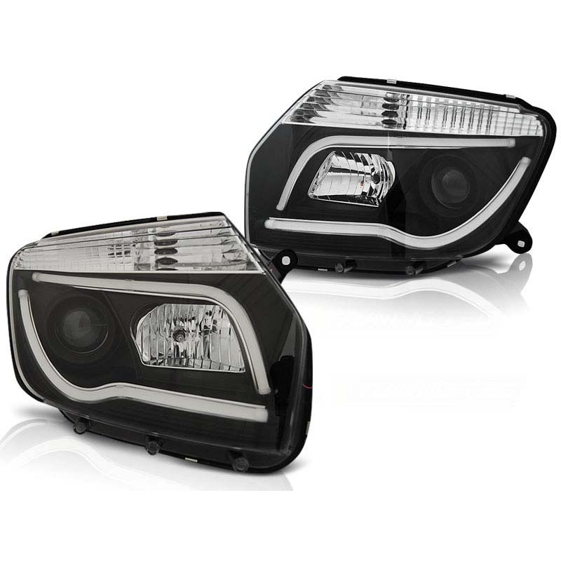 Φανάρια εμπρός Dacia Duster (2010-2014) led - lightbar design , χωρίς λάμπες (Η7) - σετ 2τμχ.