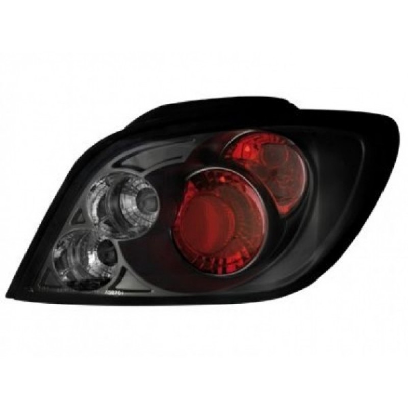 Πίσω φανάρια Peugeot 307 (2001-2007) 3/5 πορτο - μαύρα - σετ 2τμχ.