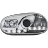 Φανάρια εμπρός Vw Golf IV devil eyes - chrome , με λάμπες (Η1) led - σετ 2τμχ.