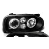 Φανάρια εμπρός Vw Golf ΙΙΙ angel eyes - black , χωρίς λάμπες (Η7) - σετ 2τμχ.