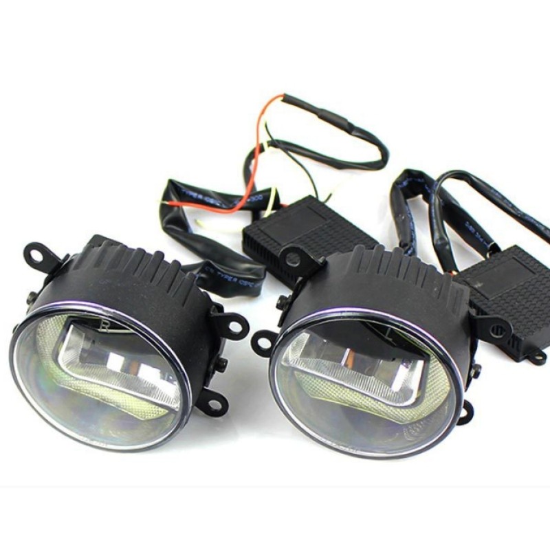 Προβολάκια led με ledbar για φώτα ημέρας για Golf 5 , Citroen , Suzuki , Nissan , Porcshe , Opel , Ford ,Peugeot ,Vw 2 τμχ.