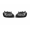 Φανάρια εμπρός Toyota Rav4 (1994-2000) angel eyes - μαύρα , με λάμπες (Η1) - σετ 2τμχ.