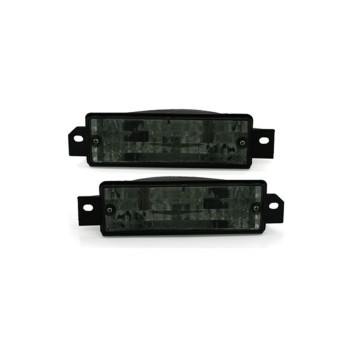 Φλας προφυλακτήρα BMW E30 (1983-1990) limousine / touring / coupe / cabrio - μαύρο χρωμίου - σετ 2τμχ.
