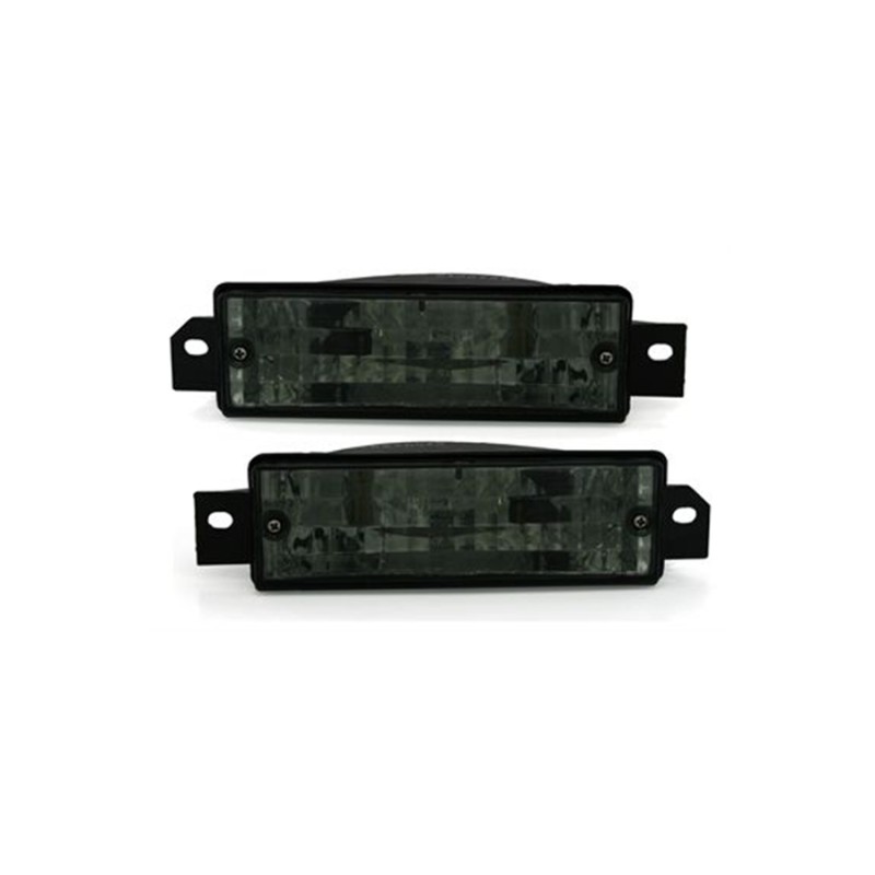 Φλας προφυλακτήρα BMW E30 (1983-1990) limousine / touring / coupe / cabrio - μαύρο χρωμίου - σετ 2τμχ.