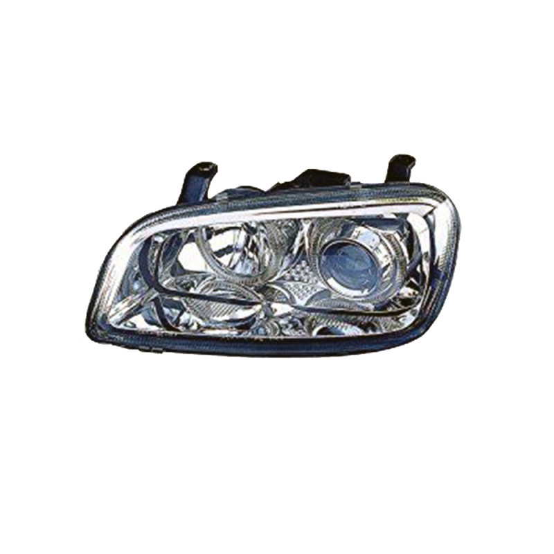 Φανάρια εμπρός Toyota Rav4 (1994-2000) angel eyes - chrome , με λάμπες (Η1) - σετ 2τμχ.