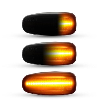 Led φλας φτερού Mercedes W140 / W202 / W210 / Vito / Sprinter - φιμέ με τρεχούμενο φλας - σετ 2τμχ.