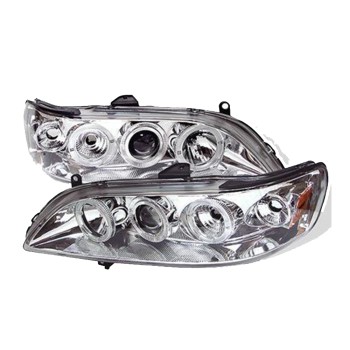 Φανάρια εμπρός Honda Accord (1998-2002) USA angel eyes, με λάμπες (Η1) - σετ 2τμχ.