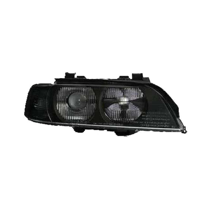 Φανάρια εμπρός BMW E39 (1995-2000) - μαύρο φλας , με λάμπες (Η1) - σετ 2τμχ.