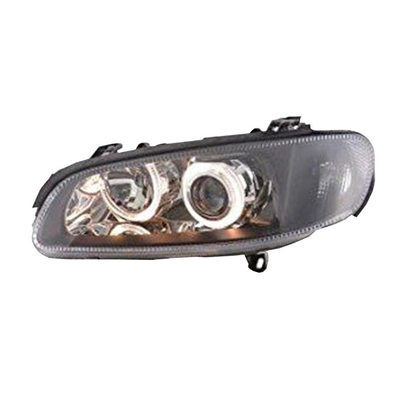 Φανάρια εμπρός Opel Omega B (1994-1999) angel eyes - μαύρα , χωρίς λάμπες (Η7) - σετ 2τμχ.