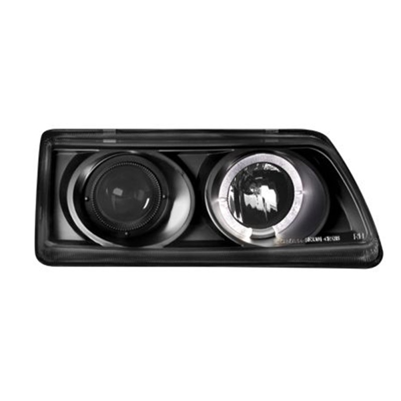 Φανάρια εμπρός Honda CRX (1990-1991) angel eyes - κόκκινα , με λάμπες (Η1) - σετ 2τμχ.